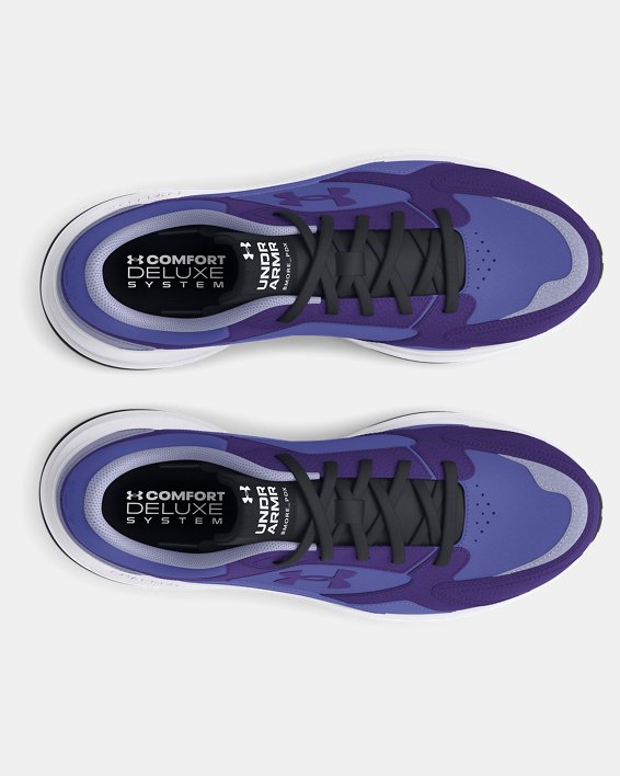 Men's UA Edge Leather Training Shoes in Purple image number 2